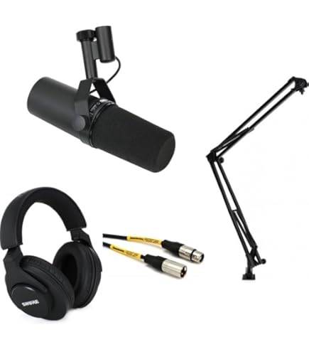 Amazon.com: Shure SM7B Bundle - Micrófono vocal dinámico más Gator